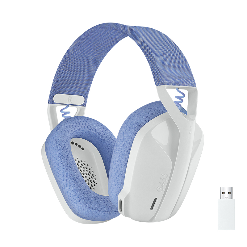 Logitech G 981-001074 G435 Lightspeed Wireless Gaming Headset - Off White/Lilac