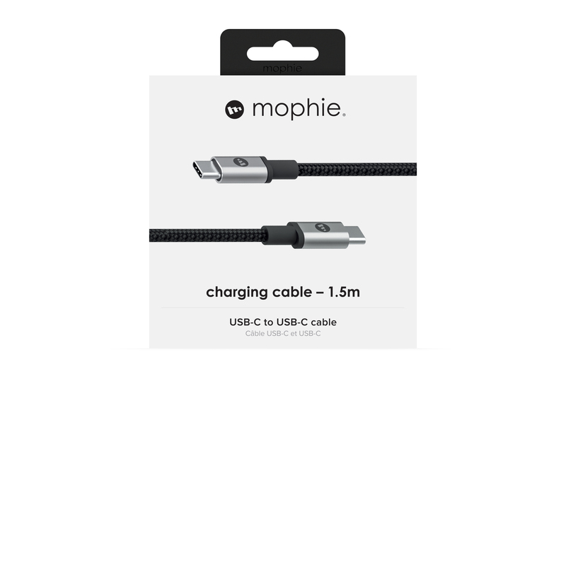 mophie Charge and Sync Cable USB-C to USB-C (3.1) 1.5M Black