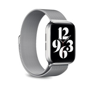 Puro MILANESE Stainless Steel Band for Apple Watch 42/44/45mm one size Silver