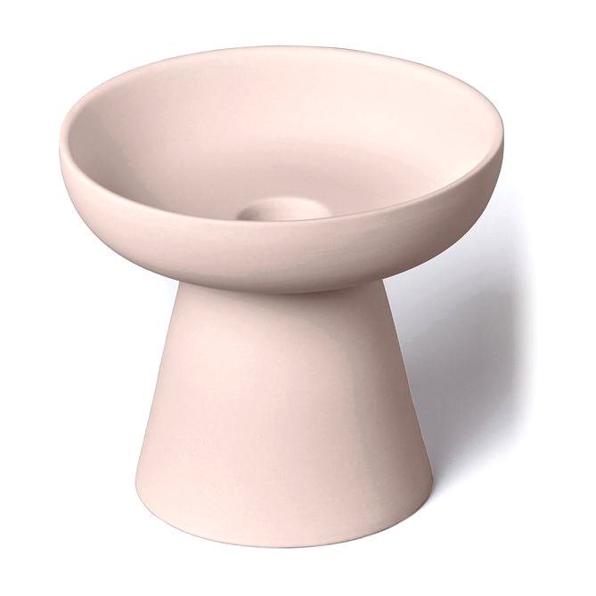 Aery Living Porcini Pillar & Taper Candle Holder Soft Pink Matte Ceramic (Size M)