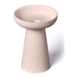Aery Living Porcini Pillar & Taper Candle Holder Soft Pink Matte Ceramic (Size L)
