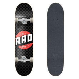 Rad Progressive Skateboard Checkers - Black/Ash (8-Inch)