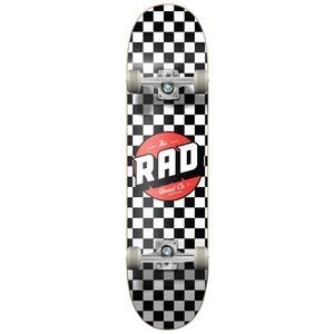Rad Dude Crew Skateboard Checkers Black/White (7.75-Inch)