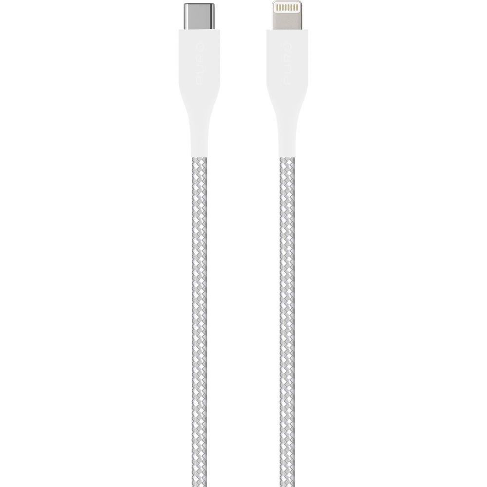 Puro Fabric Cable with Kevlar USB-C to lightning 2.0 20W 2m White