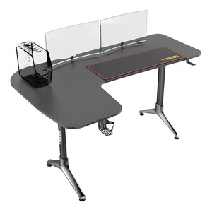 Twisted Minds Y Shaped Gaming Desk Carbon Fiber Texture - Left