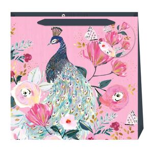 Louise Tiler Pink Peacock Medium Bag