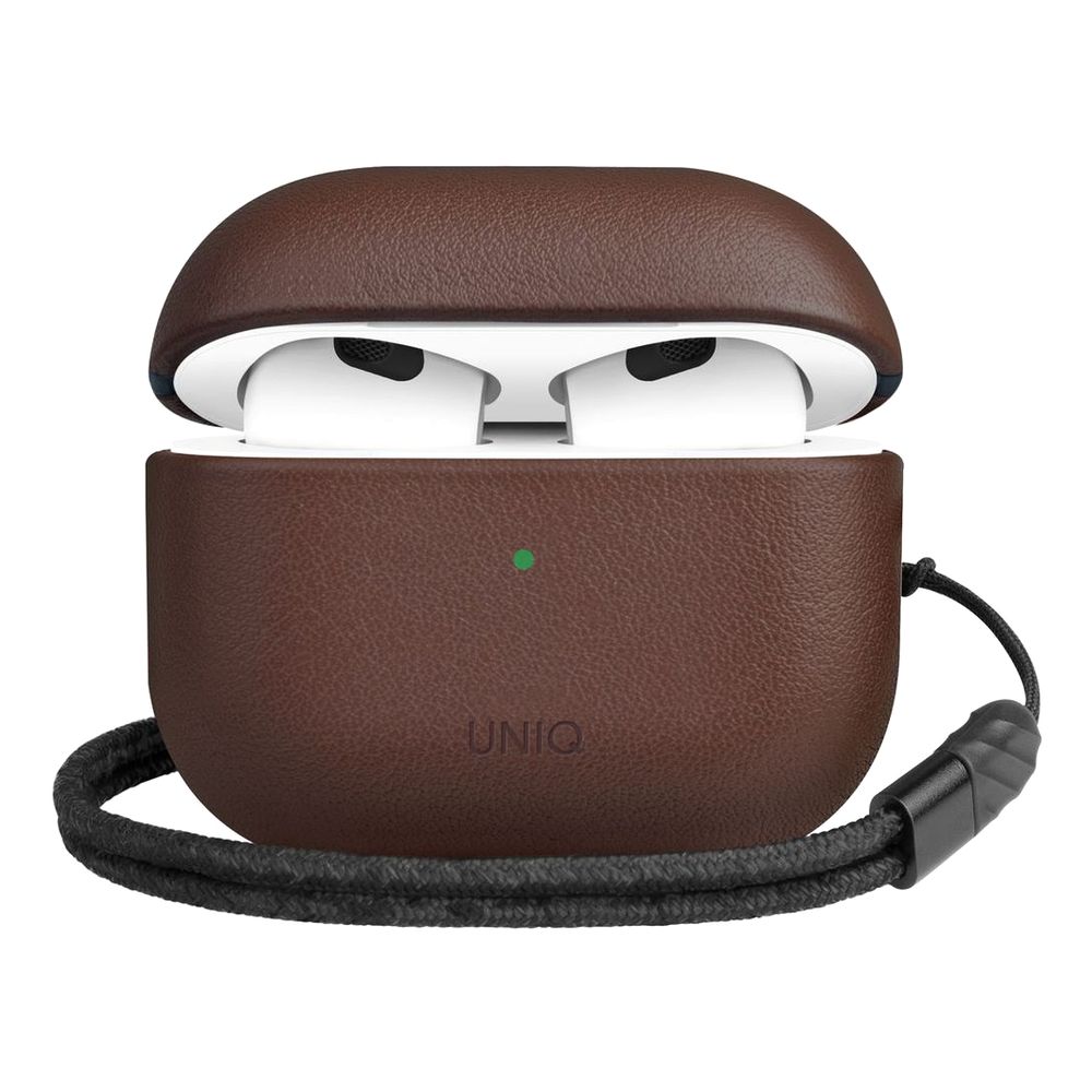 Uniq Terra Geniune Leather Case for Apple AirPods 2021 Sepia Brown
