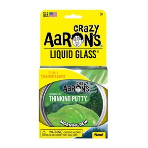 Crazy Aaron's Thinking Putty Morning Dew New Liquid Glass Tin 4-Inch