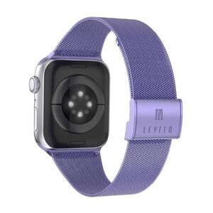 Levelo Double Milanese Watch Strap for Apple Watch 42/44/45mm - Lavender Purple