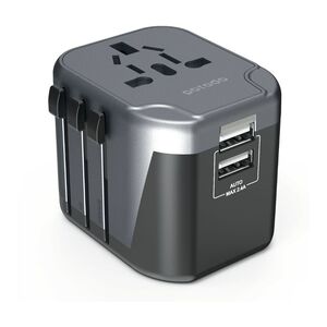 Porodo Dual USB Port Universal Travel Charger 2.4A Black