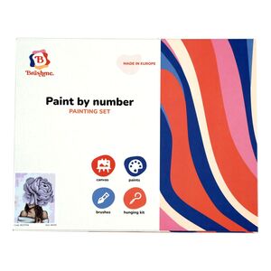 Brushme Lady With A Purple Peony Hobby Painting Set