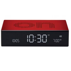 Lexon Flip Premium Alarm Clock - Red