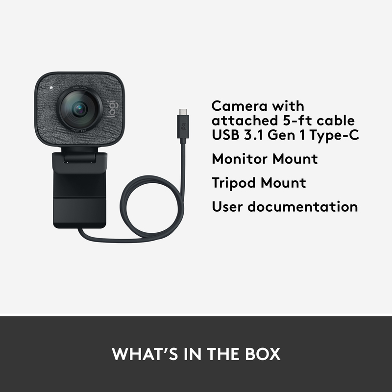 Logitech 960-001281 Streamcam - Full HD 1080p USB Streaming Webcam - Graphite