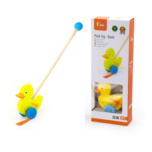 Viga Push Toy Duck Wooden Set