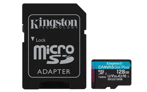 Kingston Canvas Go+ 170R Class 10 4K microSD Card - 128GB