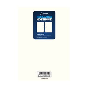 Filofax A5 Notebook Refill Plain Paper White