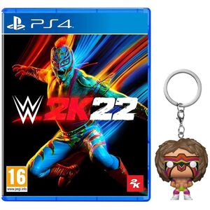WWE 2K22 - PS4 (PEGI) + Funko Pop! WWE Ultimate Warrior Keychain