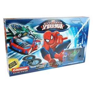 Carrera Ultimate Spiderman Spider Speed Shifter & Goblin Gateway Slot Car Racing System 2.4m