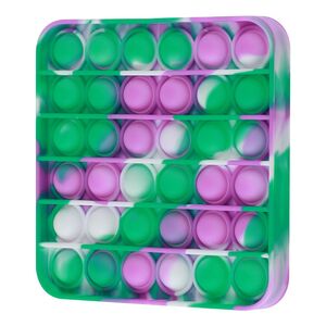 Squizz Toys Pop The Bubble Popping Toy - Square Tie Dye Green/Purple