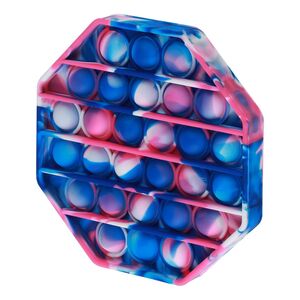 Squizz Toys Pop The Bubble Popping Toy - Octagonal Tie Dye Blue/Pink