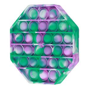 Squizz Toys Pop The Bubble Popping Toy - Octagonal Tie Dye Green/Purple