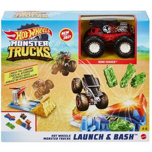 Hot Wheels Monster Trucks Launch And Bash Playset Gvk08