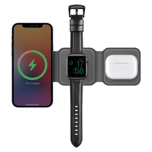 Bazic Gomag Trio 3-in-1 Foldable Magnetic Wireless Charger 15W iPhone/Watch/Airpods - Grey