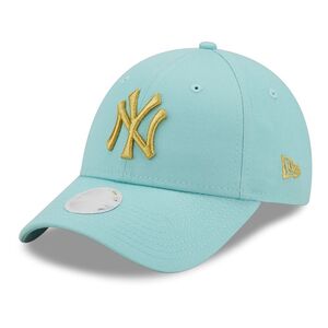 New Era MLB 9Forty Metallic New York Yankees Logo Women's Cap - Turquoise