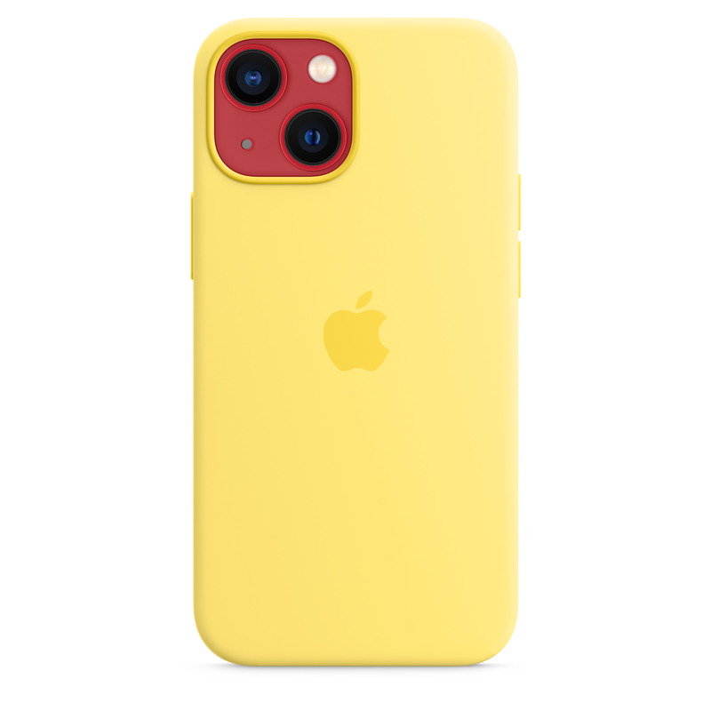 Apple Silicone Case with MagSafe for iPhone 13 Mini - Lemon Zest