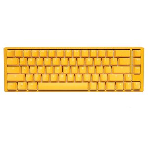 Ducky One 3 SF Yellow Case 65% Hotswap RGB Double Shot PBT QUACK Mechanical Keyboard - Silent Red Switch