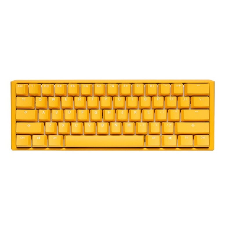 Ducky One 3 Yellow Series 61 Keys Mini Wired Mechanical Gaming Keyboard - Blue Switch