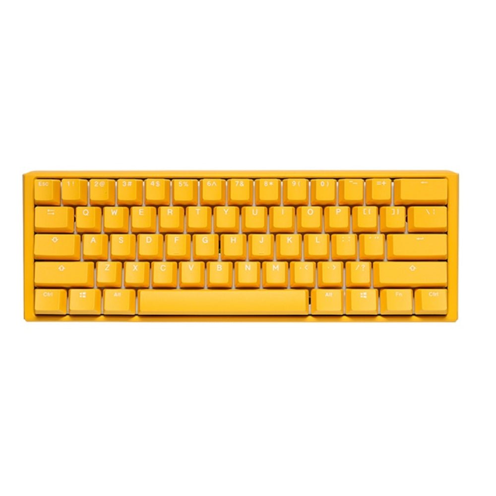 Ducky One 3 Yellow Series 61 Keys Mini Wired Mechanical Gaming Keyboard - Blue Switch