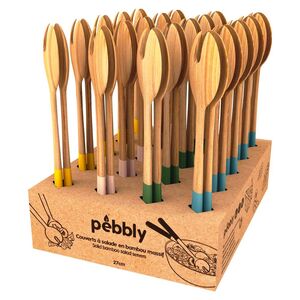 Pebbly Bamboo Salad Servers (27cm) - Zen (Assorted Colors - Includes 1)