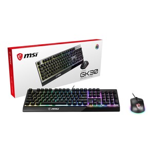 MSI Vigor GK30 Mechanical Gaming Keyboard - Plunger Switches + Mouse Combo - Black (Arabic)