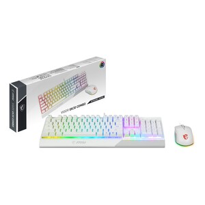 MSI Vigor Gk30 Gaming Keyboard + Mouse Combo - White (US)