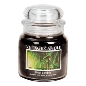 The Village Candle Black Bamboo Jar Candle 390 G