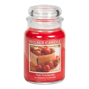 The Village Candle Fresh Strawberries Jar Candle 630 G
