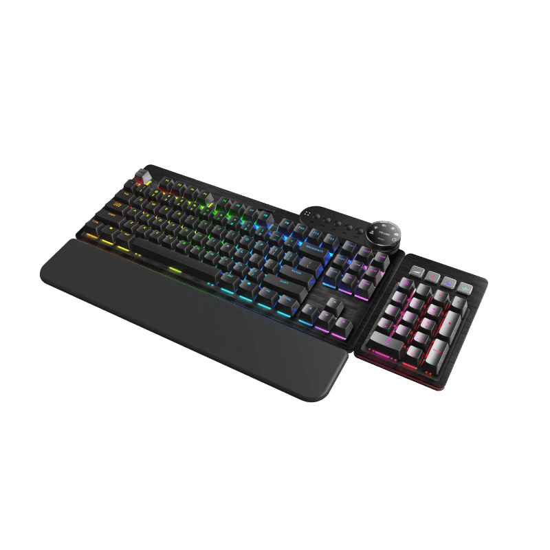 Mountain Everest Max TKL Mechanical Gaming Keyboard with Numpad (US) - MX Silent Switch - Midnight Black