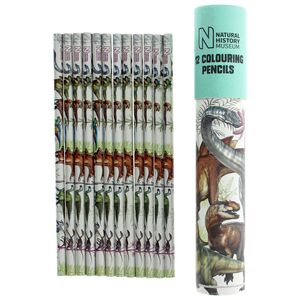Blueprint Natural History Museum Coloured Pencils In A Tube (Set Of 12)