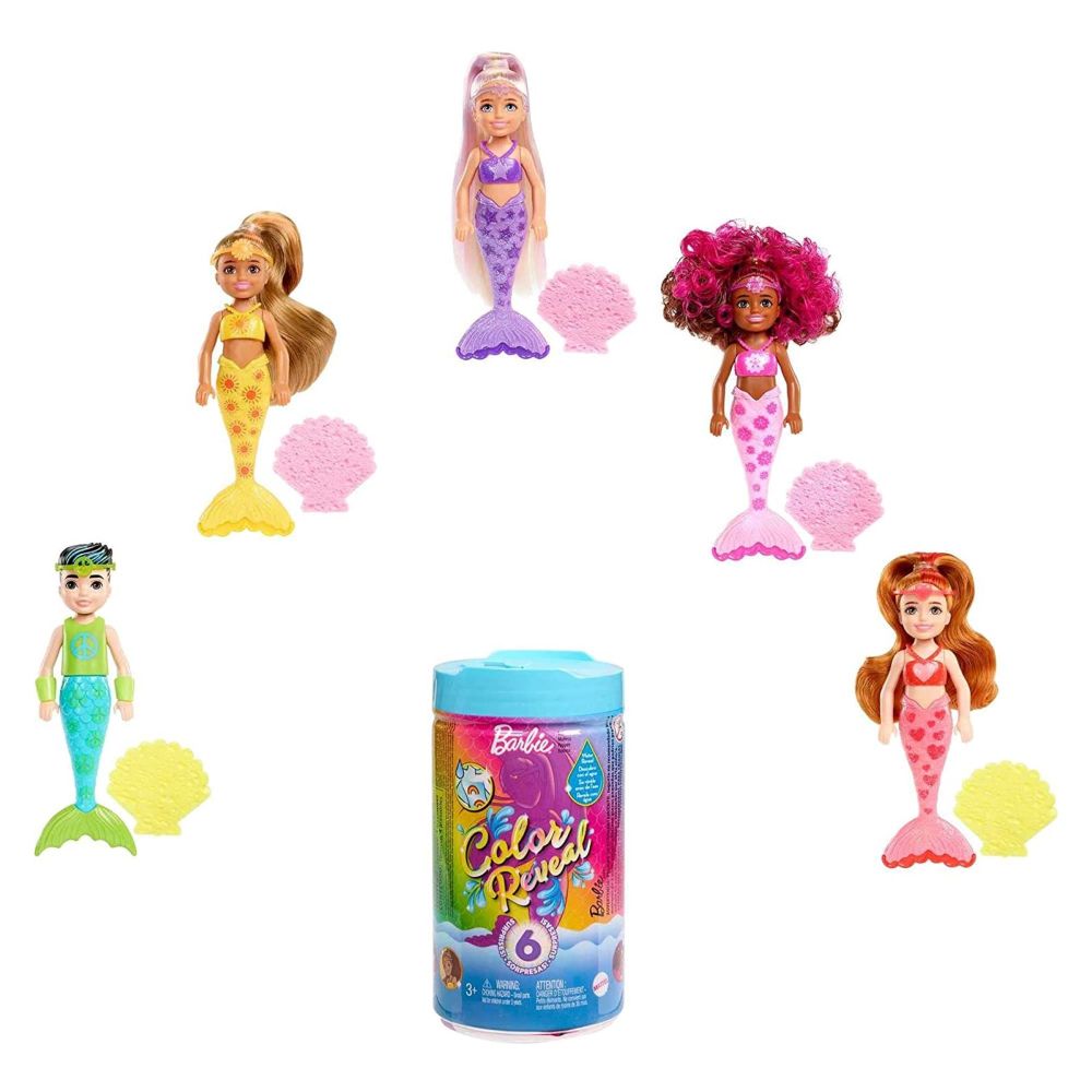 Barbie Color Reveal Chelsea Rainbow Mermaids Series Hcc75
