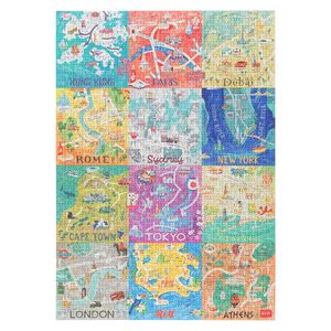 Legami Jigsaw Puzzle - Word Cities (1000 Pieces) (48 X 68cm)