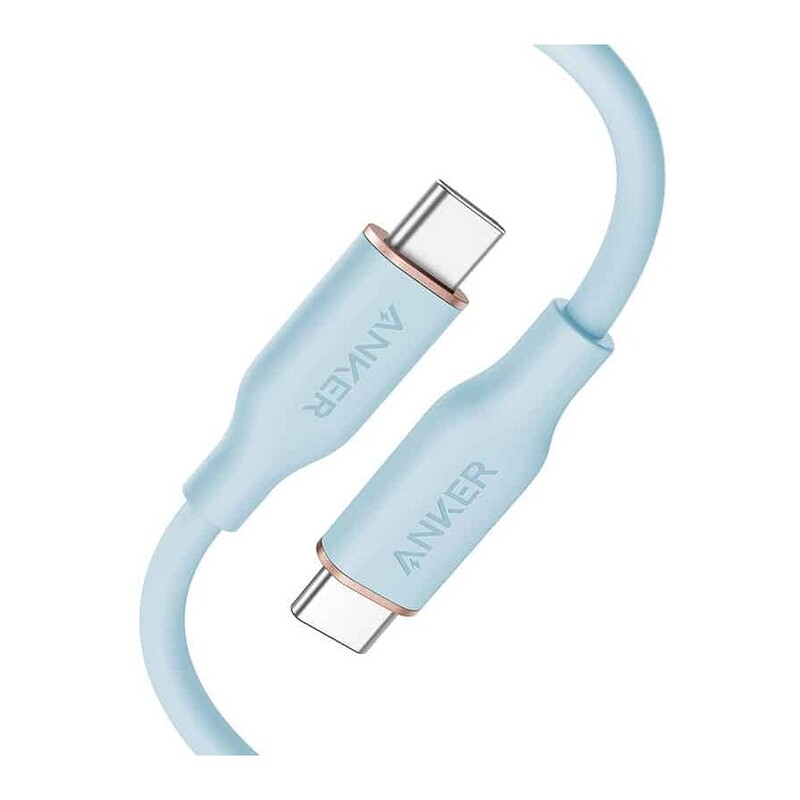 Anker PowerLine III Flow USB-C to USB-C 100W (1.8m/6ft) - Misty Blue
