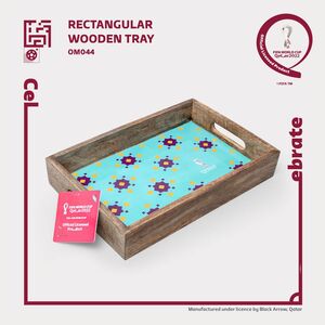 FIFA Rectangle Wooden Tray 10 x 15 x 2.5 Inch - OM044