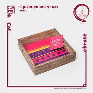 FIFA Square Wooden Tray 10 x 10 x 2.5 Inch - OM050