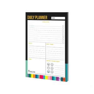 Collins Debden Edge A5 Daily Planner Pad (60 Sheets) - Black