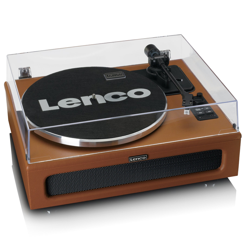 Lenco LS-430BN Turntable With Built-In Speakers Brown