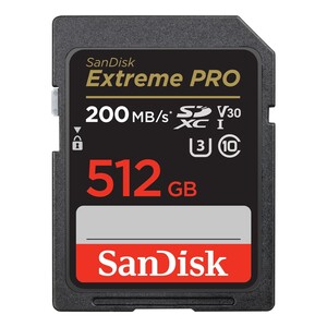 SanDisk Extreme PRO SDXC Class 10 Memory Card - 512GB