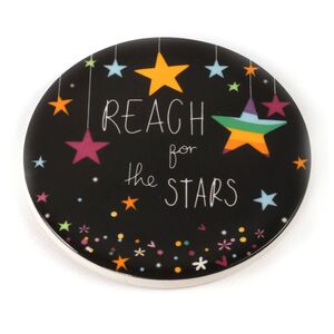 Belly Button Designs Reach For The Stars Single Coaster - Black
