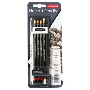 Derwent Charcoal Mixed Media Blister Pencils Set (Set of 9)