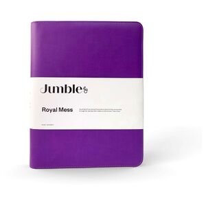 Jumble & Co Intentus Organiser A4 Leather Folder With Ruled Refill Pad - Purple